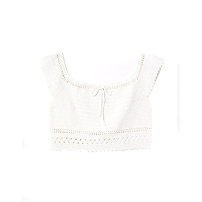 Crocheted Off-The-Shoulder Top