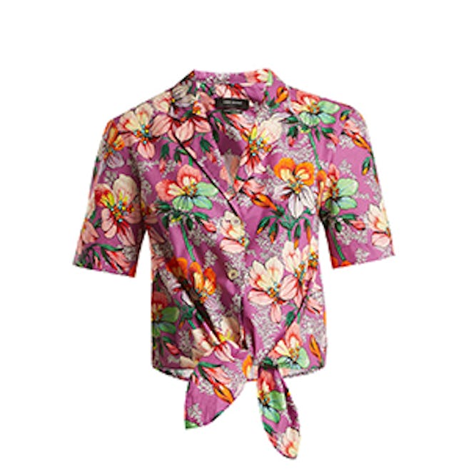 Isabel Marant Nelia Floral-Print Tie-Waist Shirt