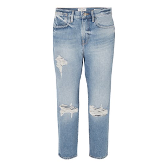 Le Stevie Crop Distressed Boyfriend Jeans