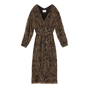 oasis animal high neck dress