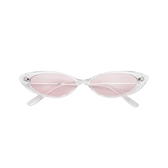 SunglassUP Retro Extra Narrow Oval Cat Eye Sunglasses