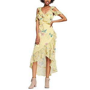 target yellow wrap dress