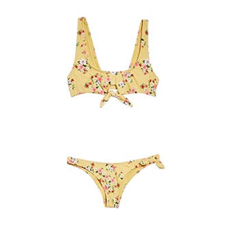 Floral Print Tie Side Bikini Set