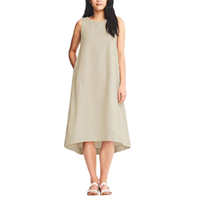 Linen Blend Sleeveless Dress