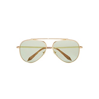 Victoria Beckham Aviator-Style Gold-Tone Sunglasses