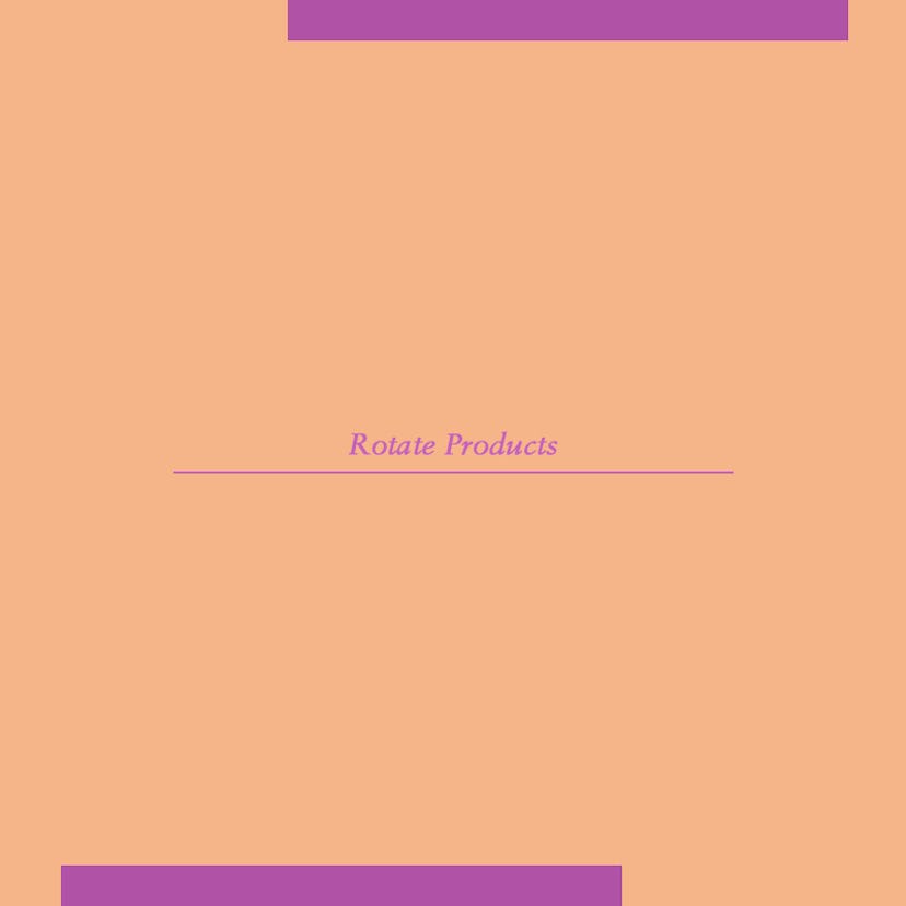 "Rotate Products" text sign on an orange background 