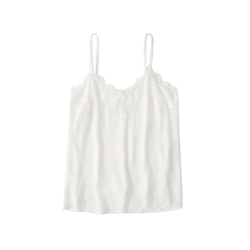 White Lace-Trim Cami