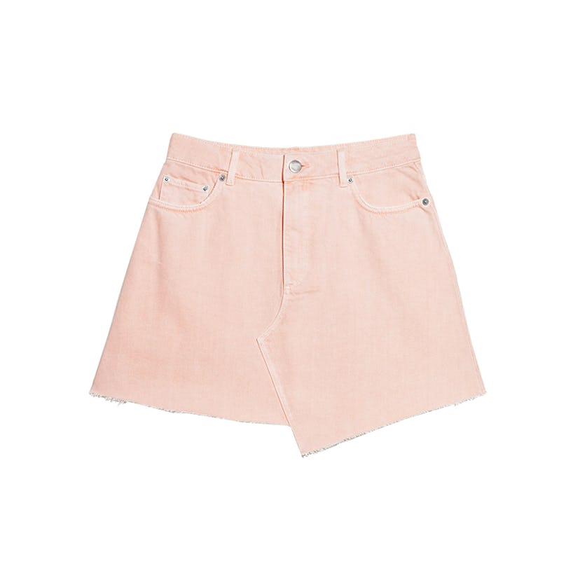 Raw Hem Denim Skirt