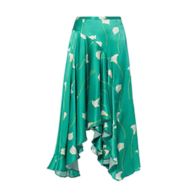 Calla Lilly Flounced Midi Skirt