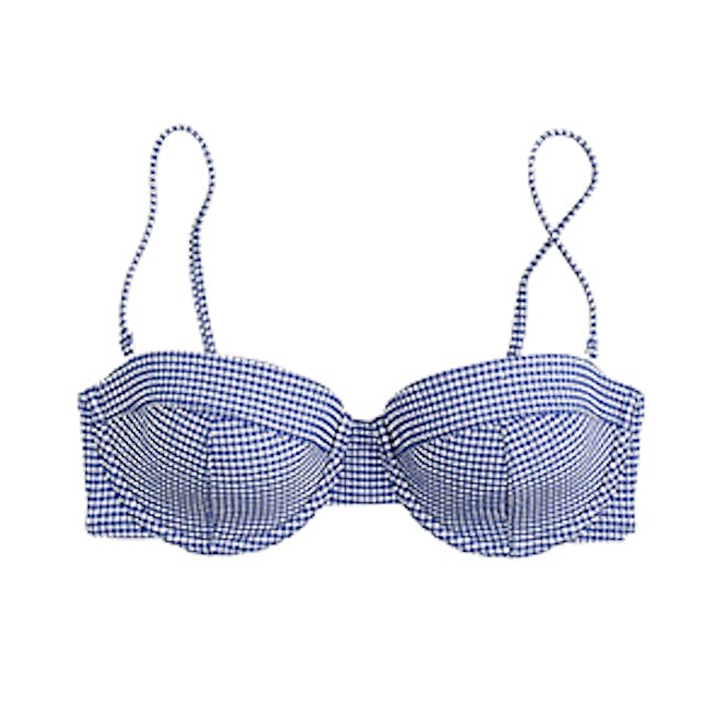 Tiny Gingham Underwire Bikini Top