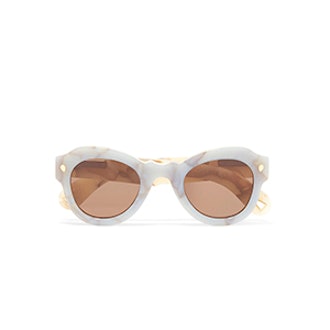 Fly Away Round-Frame Acetate Sunglasses