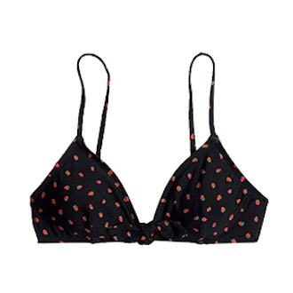 Tie-Front Bikini Top In Fresh Strawberries