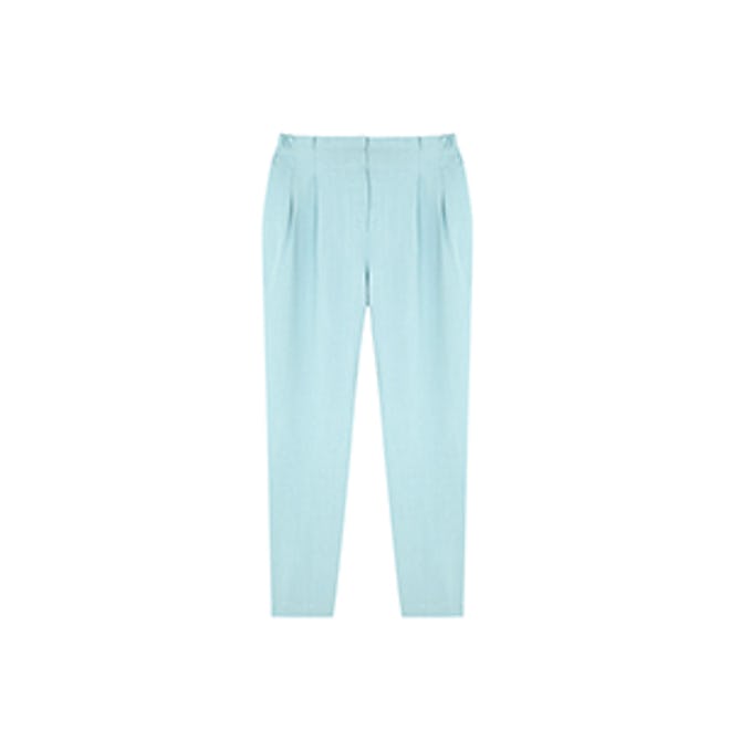 Limited Edition Linen Suit Trousers With Turn-Up Hem Detail