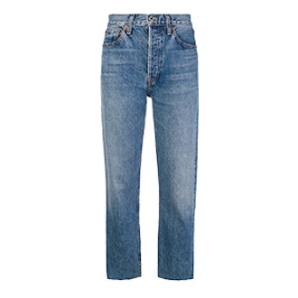 RE/DONE Cropped Straight-Leg Jeans