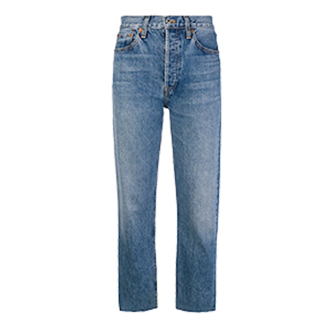 RE/DONE Cropped Straight-Leg Jeans