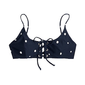 Tavik Lace-up Reign Bikini Top In Star Mix