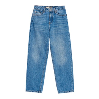 Moto Mid Blue Straight Cropped Jeans
