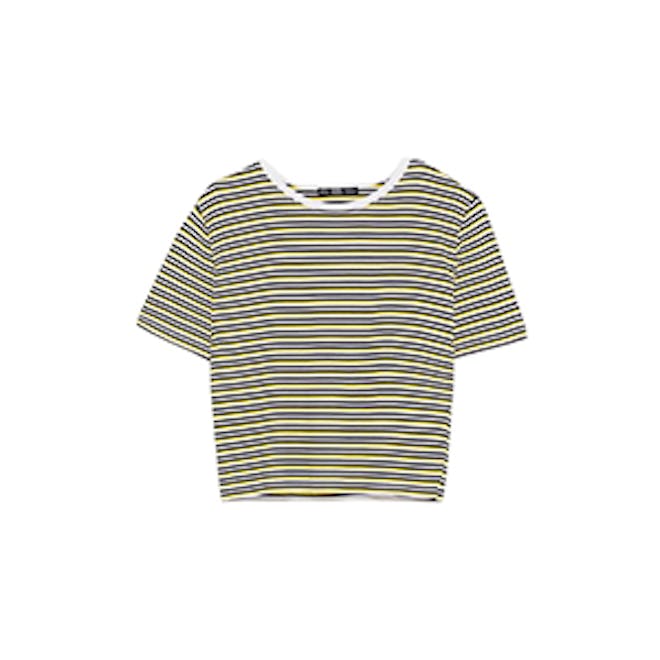 Cropped Rib T-Shirt