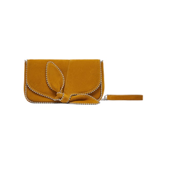 Leather Crossbody Bag With Bow