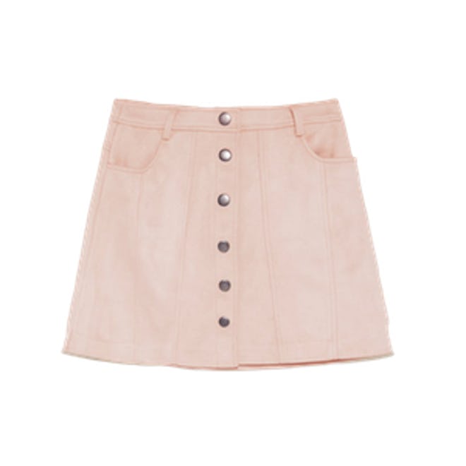 Faux Suede Mini Skirt