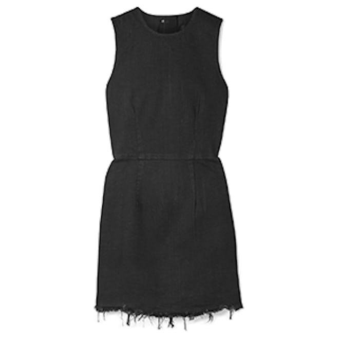 Alexander Wang Frayed Denim Mini Dress