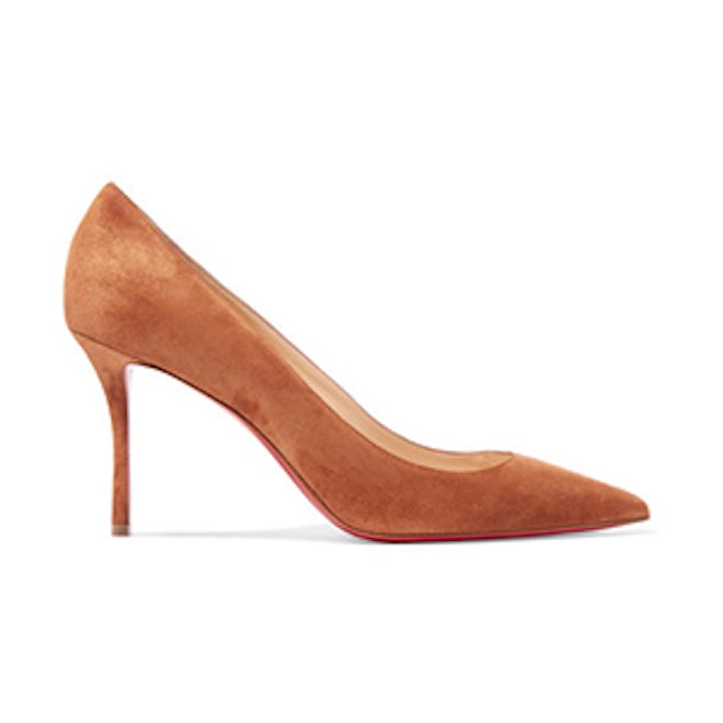 Christian Louboutin Decoltish 85 Suede Pumps