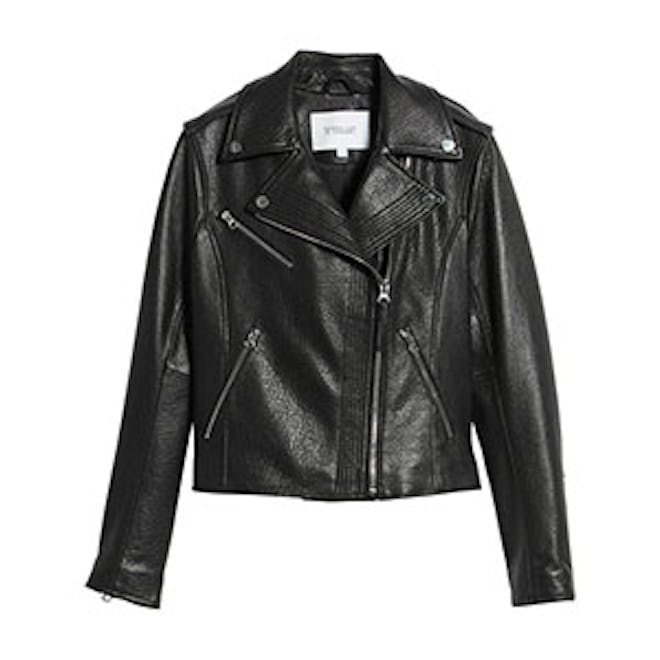 Derek Lam 10 Crosby Asymmetrical Zip Leather Moto Jacket