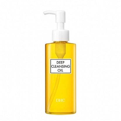 A bottle of DHC's Deep Cleansing Oil