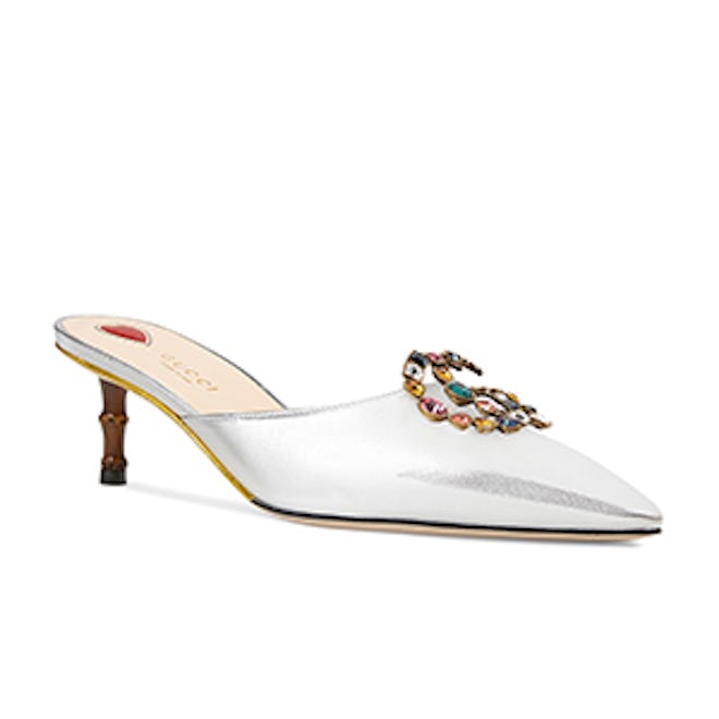 Gucci Women’s Unia Leather & Crystal G Mules