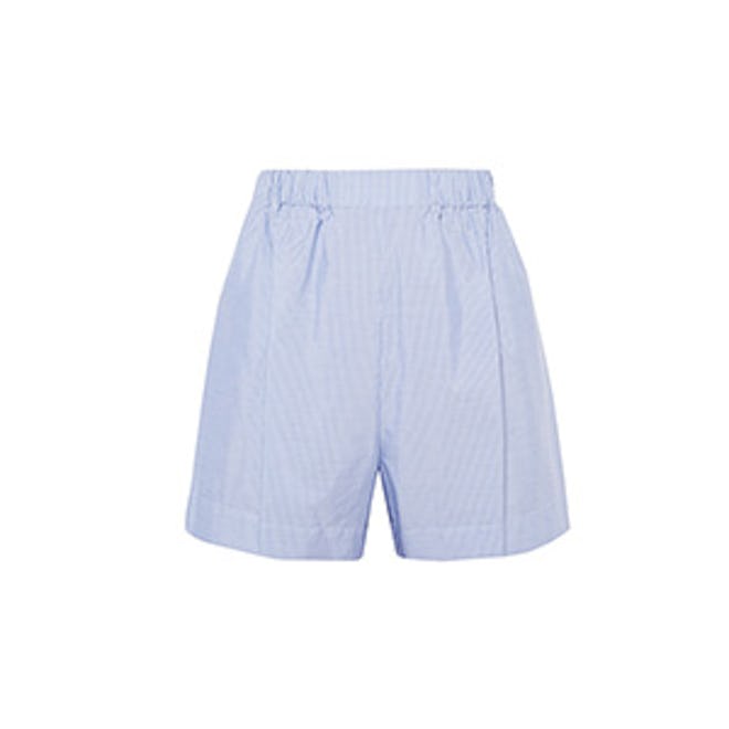 Hillier Bartley Pinstriped Cotton-Poplin Shorts