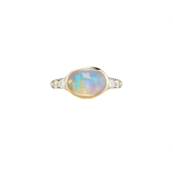 Toujous Opal Diamond Ring