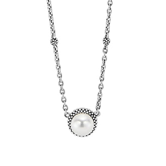 LAGOS ‘Luna’ Pearl Pendant Necklace
