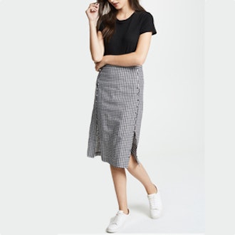 Gingham Pencil Skirt