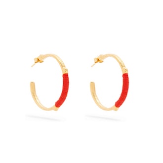 Dido Embroidered Hoop Earrings