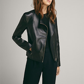 Nappa Biker Jacket With Embossed Details