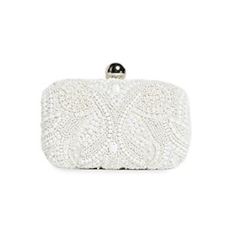 Santi Box Clutch with Embroidered Beading