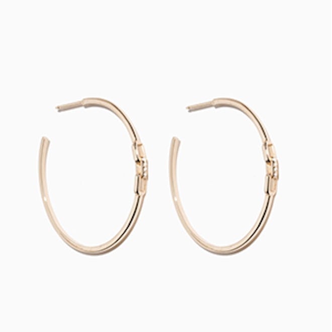 Diamond Clasp Hoops