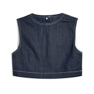 Cropped Denim Tank Top