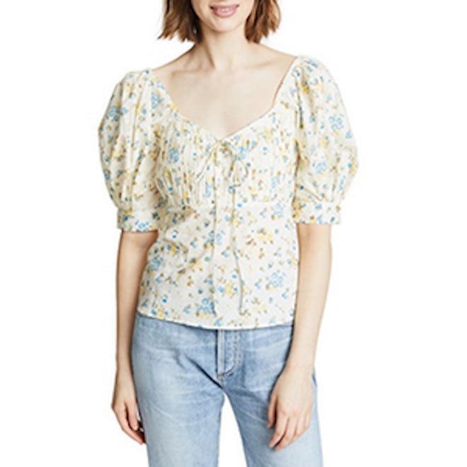 Valencia and Vine Kate Ditsy Floral Babydoll Top