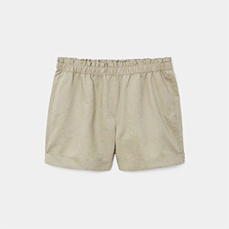 Cotton Linen-Blend Shorts