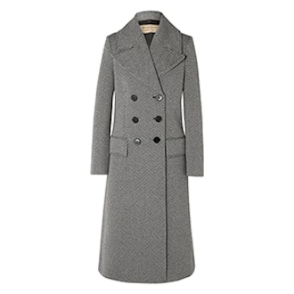 Burberry Herringbone Wool-Blend Tweed Coat