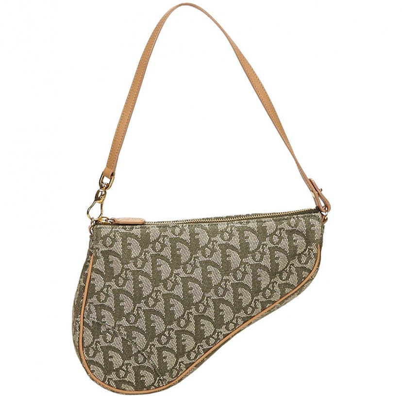 Brown saddle cloth handbag
