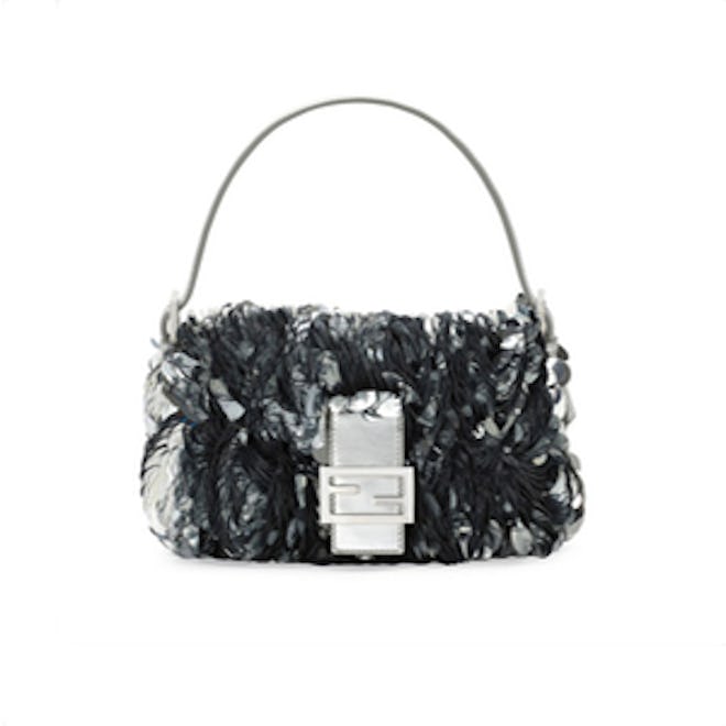 Baguette Paillette-Embellished Shoulder Bag