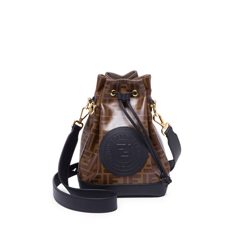 Mon Tresor logo bucket bag