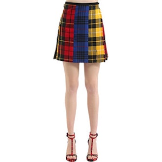 Mix & Match Wool Plaid Skirt