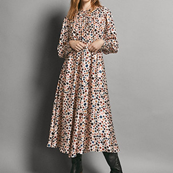 Limited Edition 100% Silk Polka Dot Print Dress