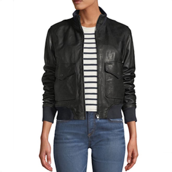 Rag & Bone Mila Zip-Front Leather Jacket