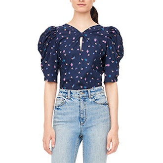 Farren Flower Poplin Top