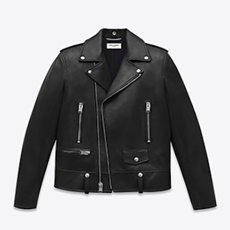 Motorcycle Jacket in Black Leather