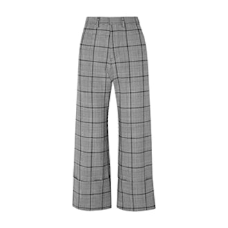 Sea Bacall Cropped Checked Woven Wide-Leg Pants